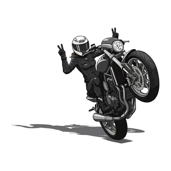 Motosiklet Vektörü İllüstrasyonu sanat grafiği 