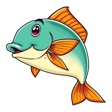 balık çizim vektörü grafiği