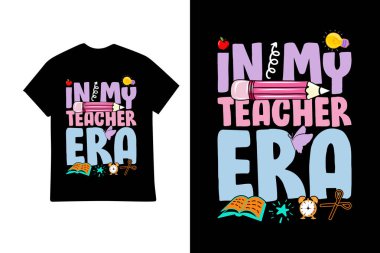 Okula dönüş t-shirt tasarım şablonu