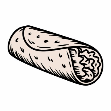 Burrito vectopr sanat grafiksel çizimi