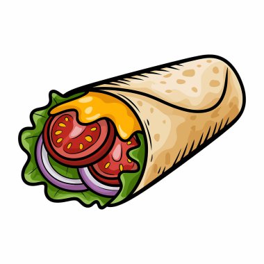 Burrito vectopr sanat grafiksel çizimi