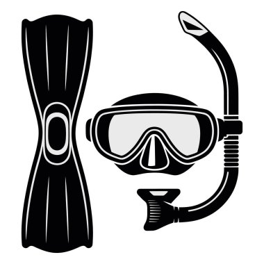 Tüplü dalış vektör grafik çizimi