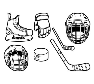 Buz hokeyi vektör illüstrasyonu grafiği