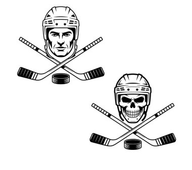 Buz hokeyi vektör illüstrasyonu grafiği