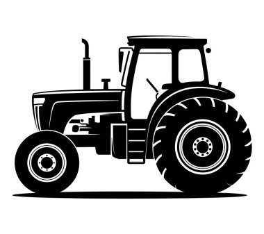 El çizimi traktör silueti çizimi