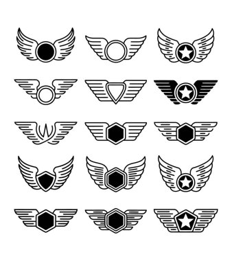 kanat vektörü sanat çizimi grafiği