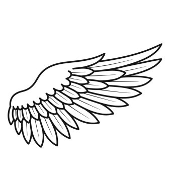 kanat vektörü sanat çizimi grafiği