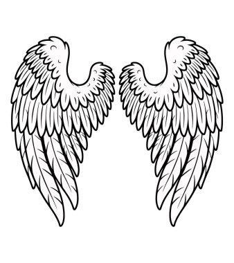 kanat vektörü sanat çizimi grafiği