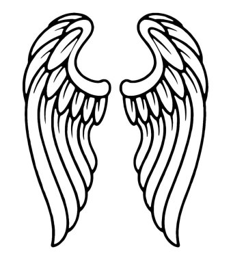 kanat vektörü sanat çizimi grafiği