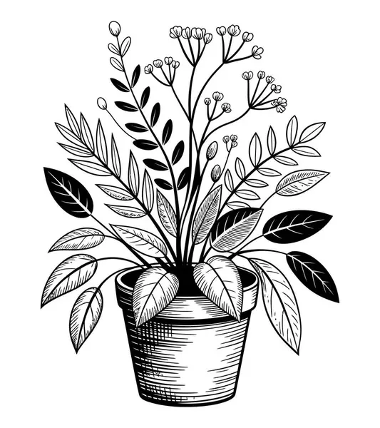 vahşi ağaç vektör resimleme grafiği