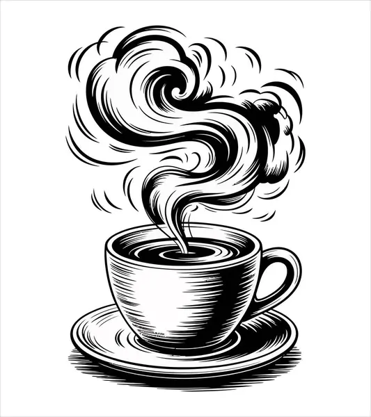 kahve vektörü resimleme grafiği