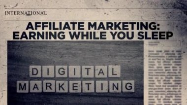 Gazete manşeti tarzında Uyurken Pazarlama Kazancı