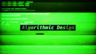 Bilgisayar ekranlarında dijital ekran mesajı üzerine algoritmik tasarım