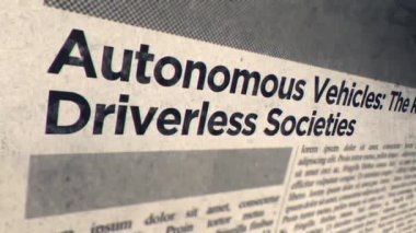 Özerk Araçlar Sürücüsüz Toplumlara Giden Yol Gazete Başlığı