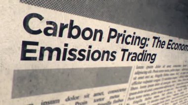 Emisyonların Ekonomik Etkisi Karbon Fiyatlandırması Gazete Başlığı
