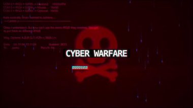 Sanal Savaş Uyarısı Arkaplan hackleme ekranı metni