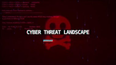 Sanal Tehdit Peyzaj Uyarı Metni Arkaplan Hackleme ekranı