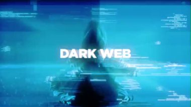 Hackleme arkaplanındaki Dark Web Başlığı
