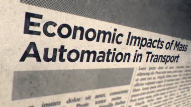 Ulaşım Başlığı Gazetesi Başlığında Toplu Otomatik Ekonomik Etkiler