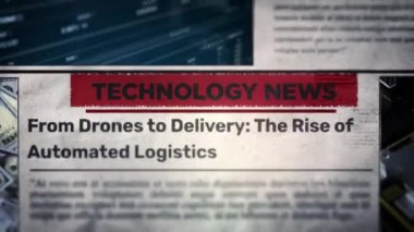 Dronlar 'dan Teslim' e Otomatik Lojistik Manşet Başlığı Gazetede Yükseliyor