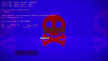 Arkaplan hackleme ekranındaki Yazılım Uyarısı Metni