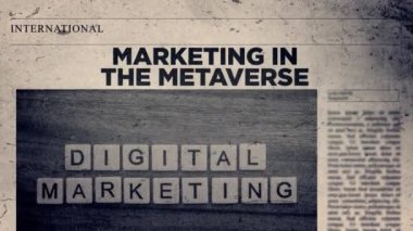 Gazete başlığı biçiminde Metaverse Başlığında Pazarlama