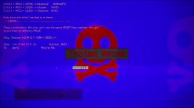 Arkaplan hackleme ekranında Truva Atı Uyarı Metni