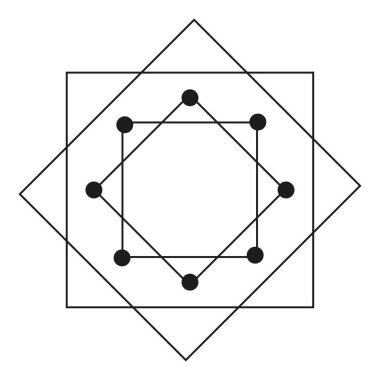 Geometrik kalıp simgesi. Altıgen ağ vektörü. Soyut siyah taslak. Simetrik şekil tasarımı. EPS 10.
