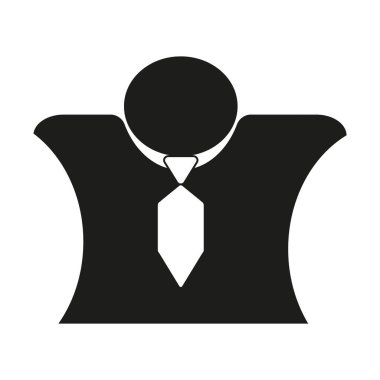 Soyut figür. Kravat takmak. İş adamı demek. EPS 10.