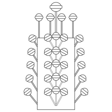 Standı olan bir çift lolipop. Güzel bilim ikonu. EPS 10.