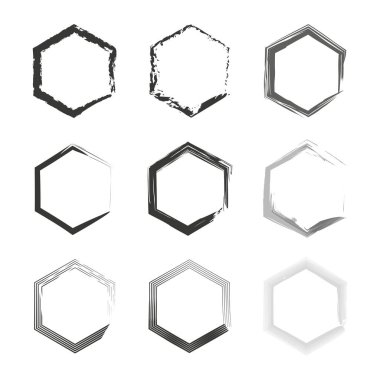 Sekizgen dekoru. Sanatsal çerçeve sembolü. Ok ayrıntıyı güzelleştirir. Vektör yaratıcı ikonu. EPS 10.