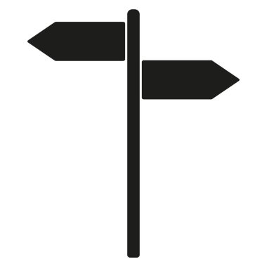 Yönlendirme simgesi. Yol gösterme sembolü. Sokak gezintisi çizimi. Vektör görüntüsü. EPS 10.