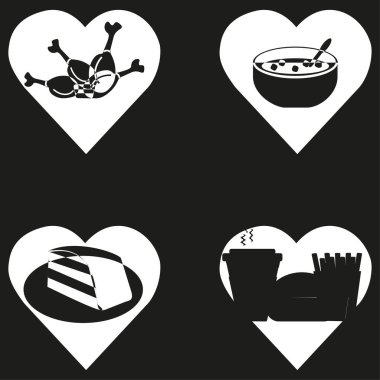 Fastfood icon. Meal combo symbol. Drink fries burger illustration. Vector image. EPS 10.