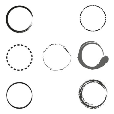 Karışık şekilli halka. Mavi kare ve yeşil daire. Dairesel desen tekrarlanıyor. Modern soyut çerçeve. EPS 10