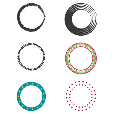 Çember hedef simgesi. Merkez sembolüne odaklan. Vector Bullseye grafiği. Kırmızı noktalı tasarım. EPS 10.