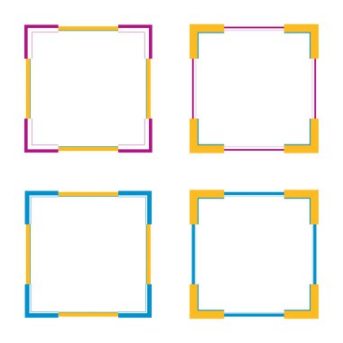 Yapraklı köşe şekli. Yeşil girdap çerçevesi. Organik sınır sembolü. Vektör bitki elementi. EPS 10.