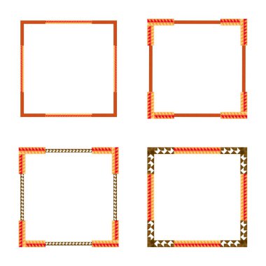 Biçimlendirilmiş sınır simgesi. Düşürme şekli. Parlak köşe detayı. Vektör kare çerçeve. EPS 10.