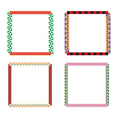 Çoklu renk çerçeve simgesi. Canlı sınır sembolü. Karışık gölge kenarı. Vektör düz tasarım. EPS 10.