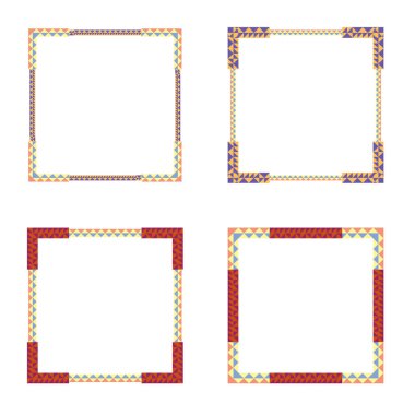 Kırmızı çerçeve simgesi. Cesur sınır sembolü. Canlı kare kenar. Vektör düz tasarım. EPS 10.