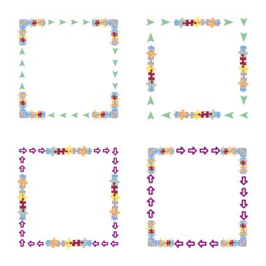 Çerçeve sınır simgesi. İnce noktalı sembol. Yeşil tasarım. Vektör çerçeve çizimi. EPS 10.