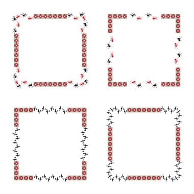 Çerçeve sınır simgesi. Kahverengi süsleme sembolü. Karmaşık tasarım. Vektör çerçeve çizimi. EPS 10.