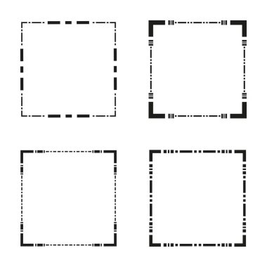 Çerçeve simgesi. Dokulu vektör kenarı. Kahverengi kareli tasarım. Kırsal çerçeve tarzı. EPS 10.
