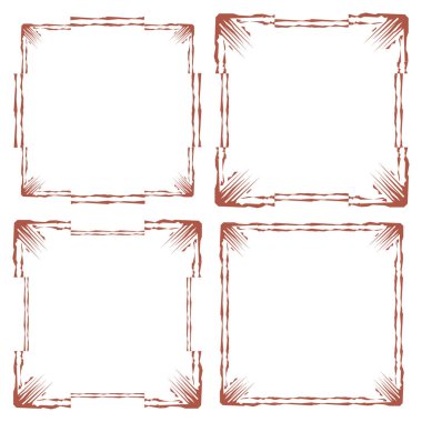 Çerçeve simgesi. Sınır dekorasyon elemanı. Vektör kare deseni. Siyah beyaz kontrast. EPS 10.