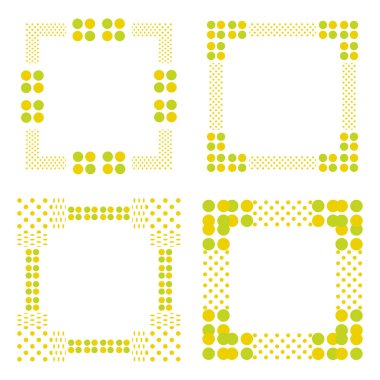 Kare çerçeve simgesi. Çiçek sınır süsü. Dekoratif vektör şekli. Petal köşe motifi. EPS 10.