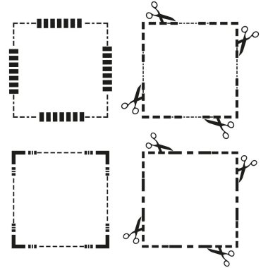 Siyah çerçeve hazır. Minimalist sınır simgesi. Temiz hat düzeni. Vektör tasarım elemanı. EPS 10.