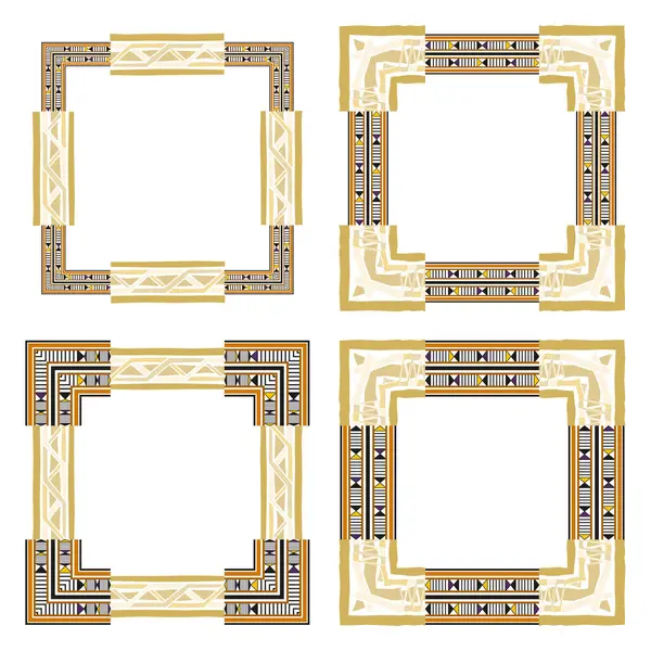 Çerçeve simgesi. Dokulu vektör kenarı. Kahverengi kareli tasarım. Kırsal çerçeve tarzı. EPS 10.