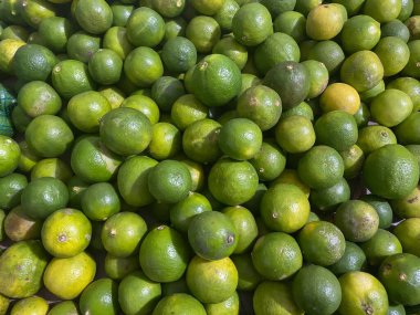 Meyve Pazarı 'nda Limonlu Meyvelerin Yakın Çekimi