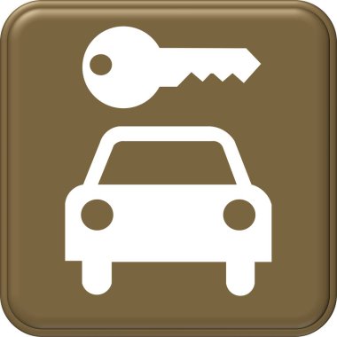 Araba kiralama tabelası duvara takıldı.