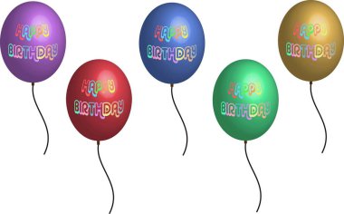 Kutlama İçin Renkli Doğum Günü Balonları