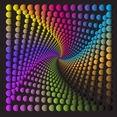 Gökkuşağının canlı sarmalı büyüleyici bir optik illüzyon